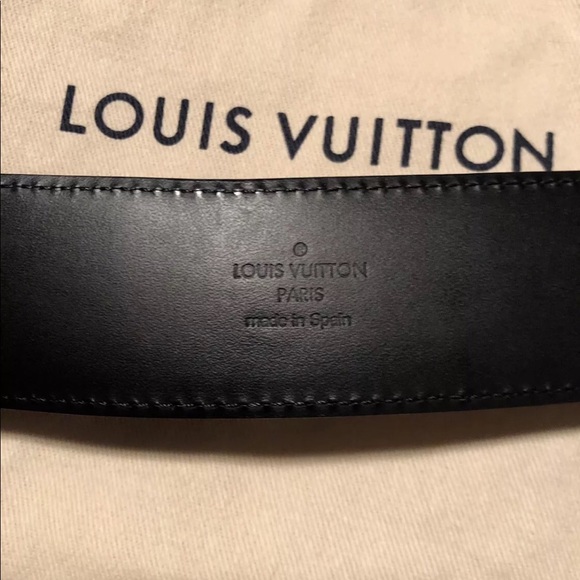 Louis Vuitton Belt Mens Damier Graphite LV initial - Picture 4 of 4